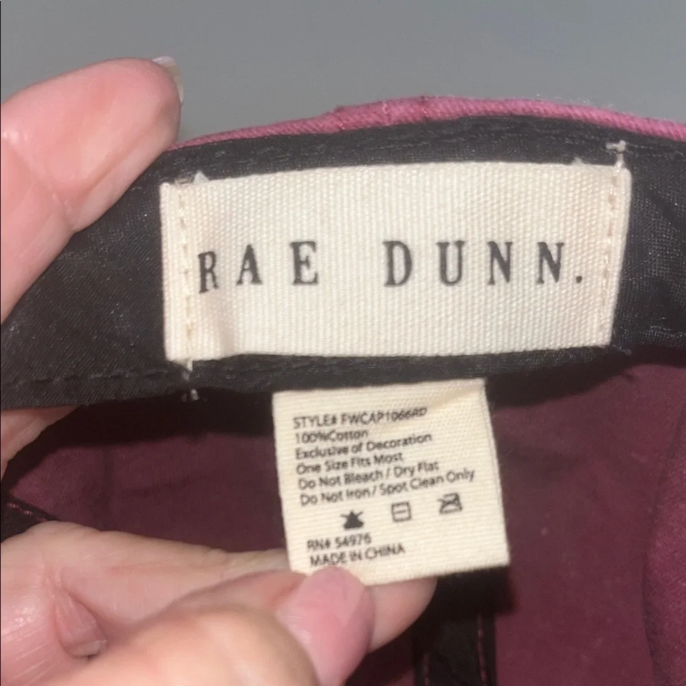 Rae Dunn Mauve 'Love One Another' Cap OS